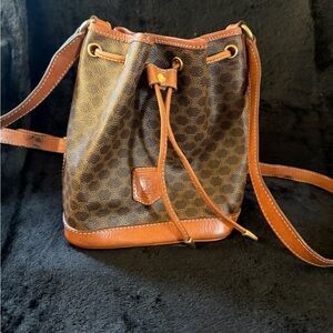Vintage Celine Macadam Mini Bucket Bag